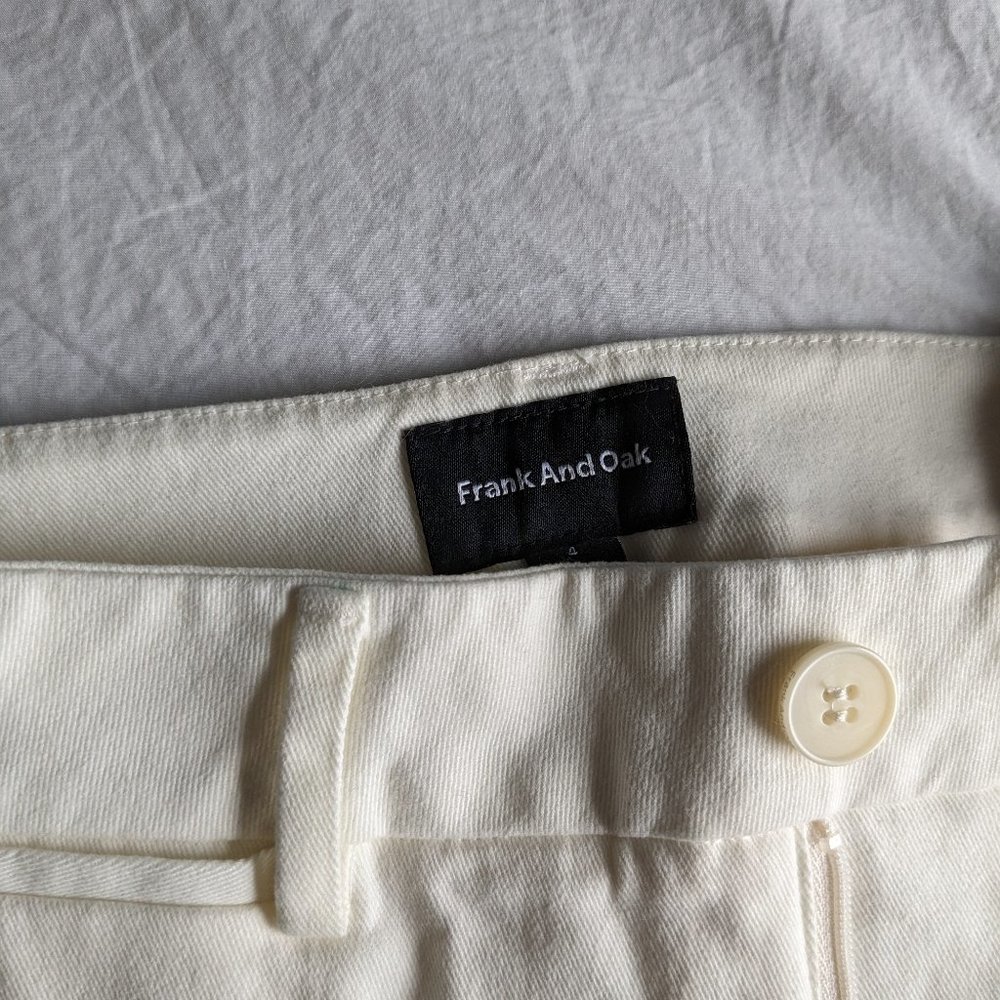 Frank and oak Josephine cropped pants OFF WHITE/CREAM